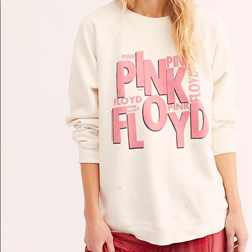 Free People Pink Floyd Sweatshirt